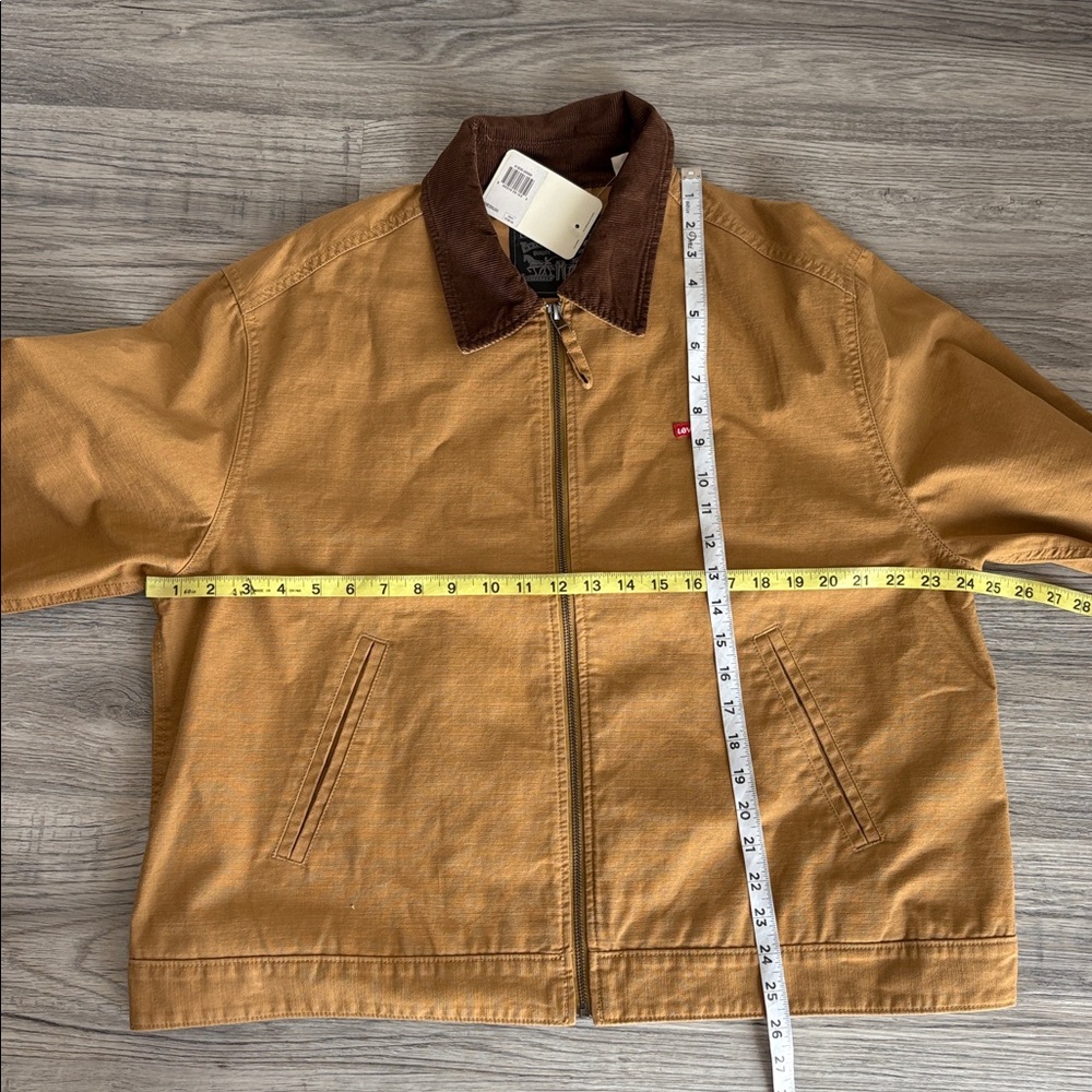 Levi's NWT Canvas Barn Jacket Medium Tan Corduroy Chore Coat - Picture 12 of 12